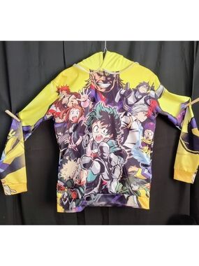 My Hero Academia Kids Yellow Graphic Hoodie Pull Over  - Anime Character Print